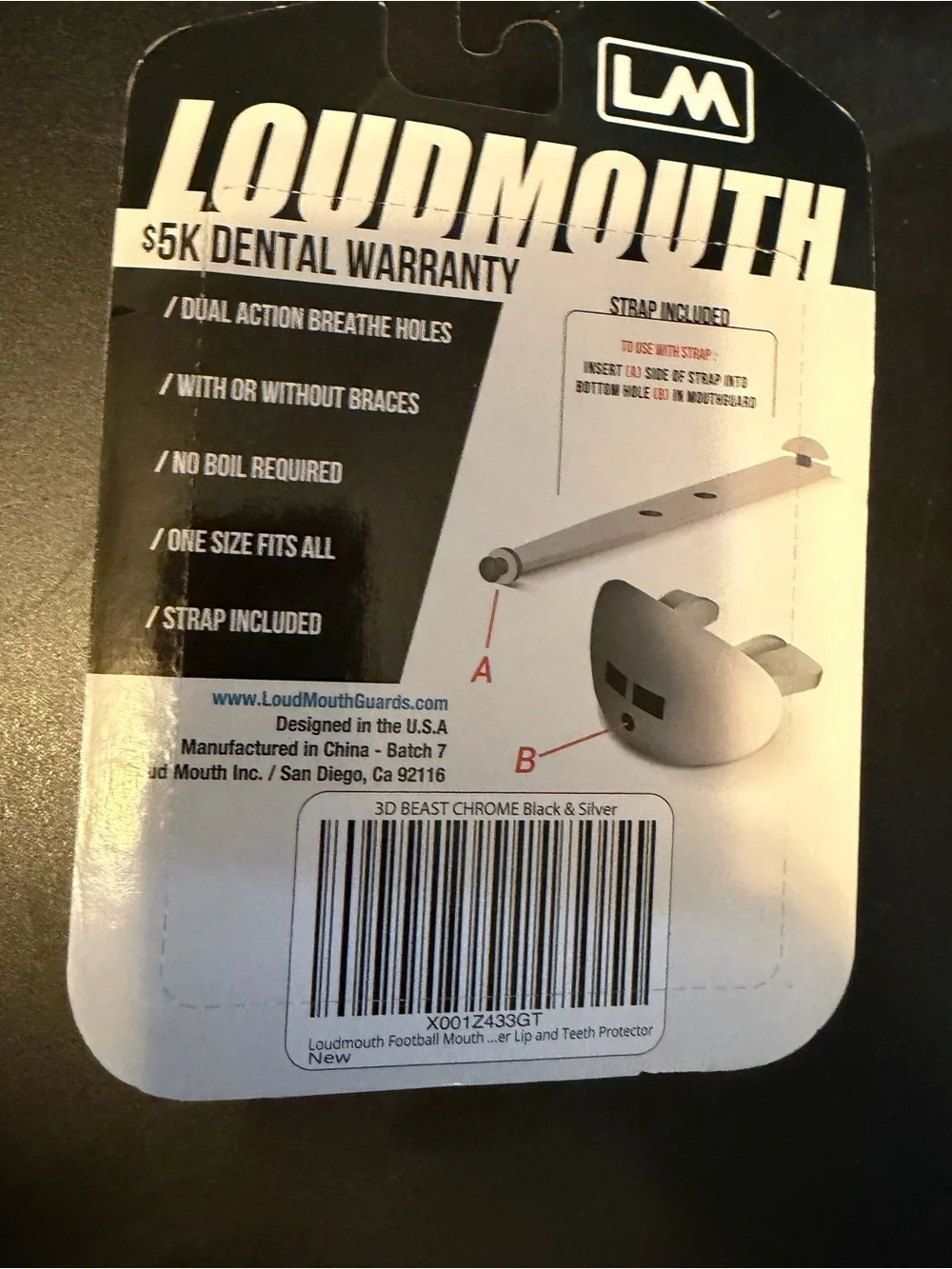 Loudmouth Chrome Fang 3D Mouthguard